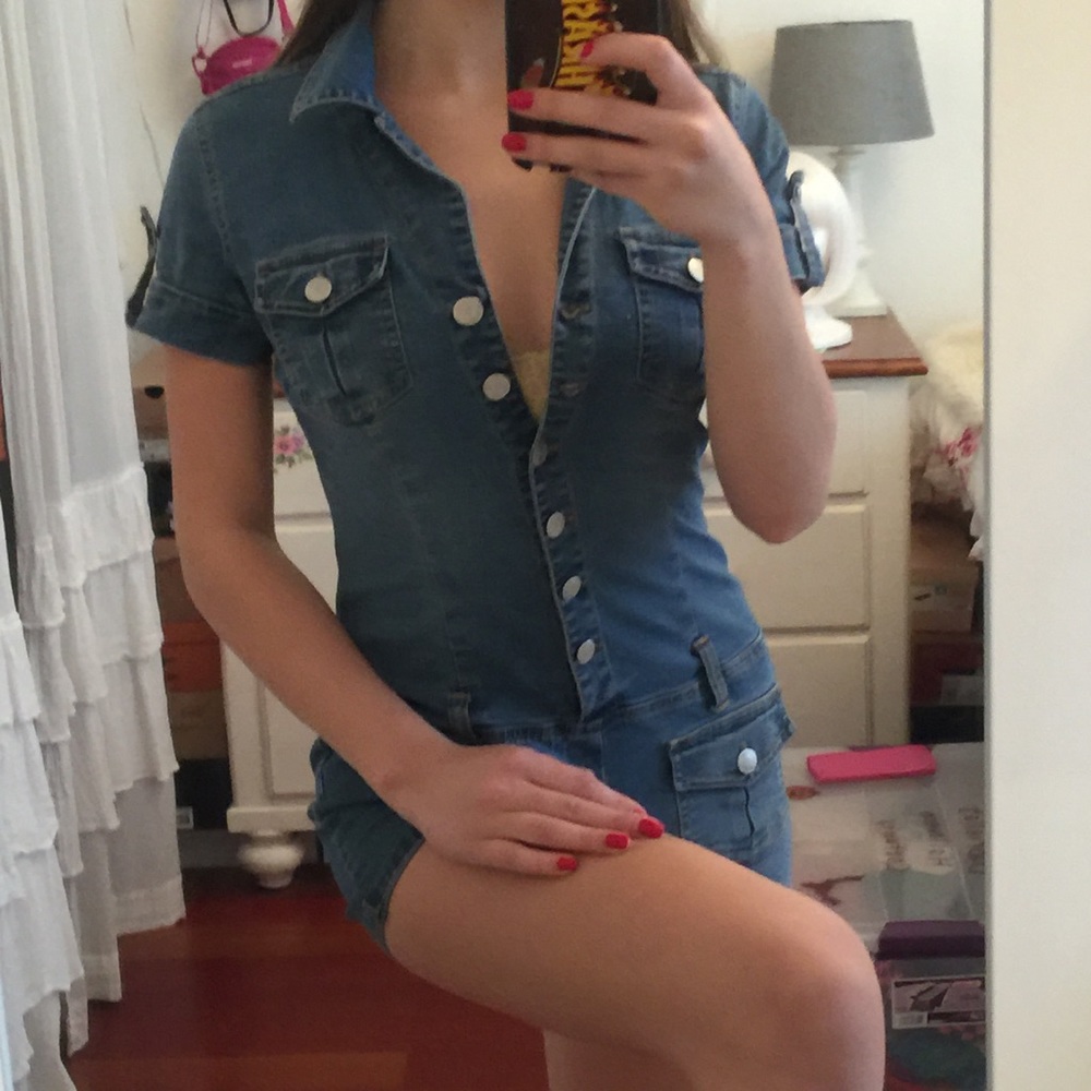 denim jumpsuit