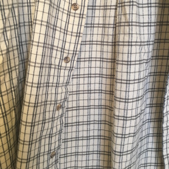 White and Black Plaid Thermal Button Down Shirt - Picture 7 of 8