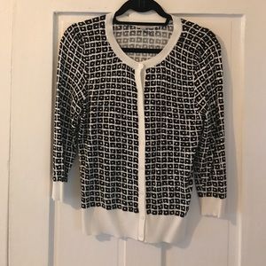Black and white cardigan