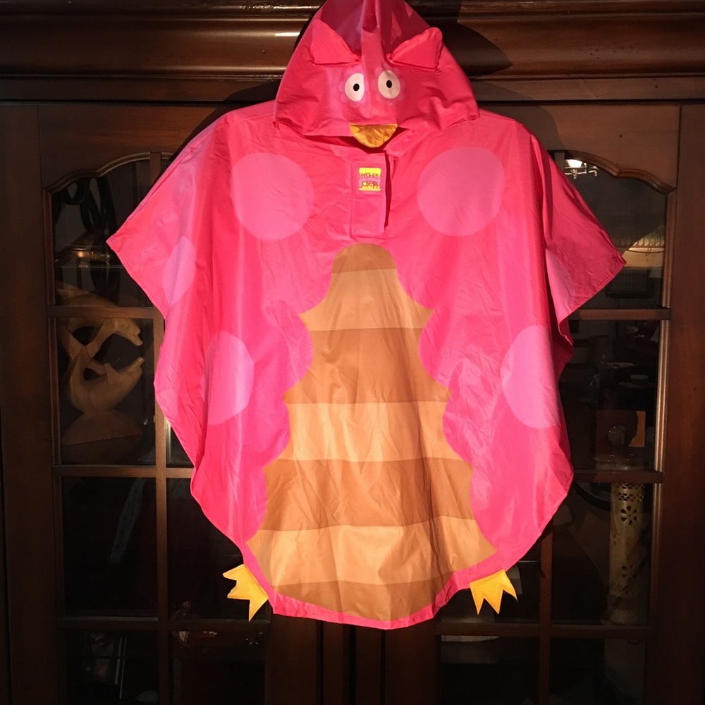 💕 Stephen Joseph Pink Owl Rain Poncho