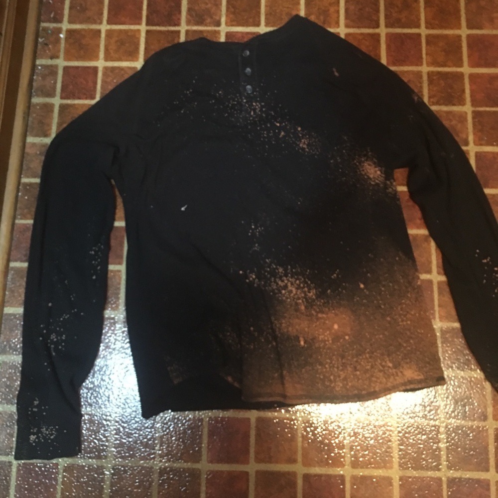 Acid dyed long Henley tee