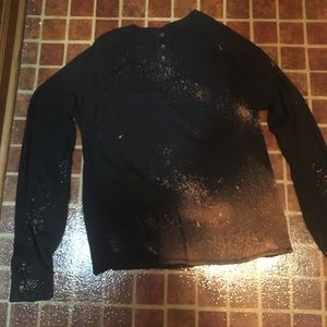 Acid dyed long Henley tee