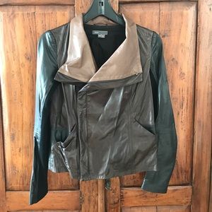 Vince xs scuba moto jacket / soft lamb skin