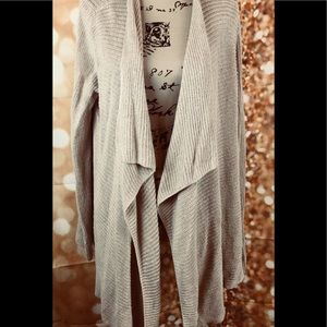 Eileen Fisher Ribbed Linen Cardigan Beige XL