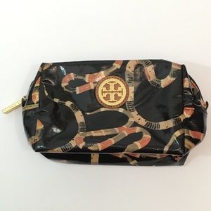 Tory Burch Snake Print Cosmetic Bag