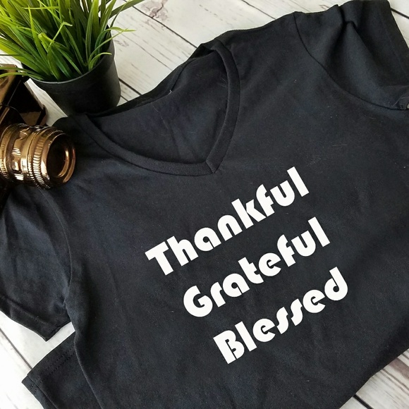 sparklingmine Tops - NEW 'Thankful.Grateful.Blessed' Shirt. Size M & L