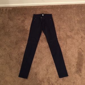 Navy blue express skinny jeans