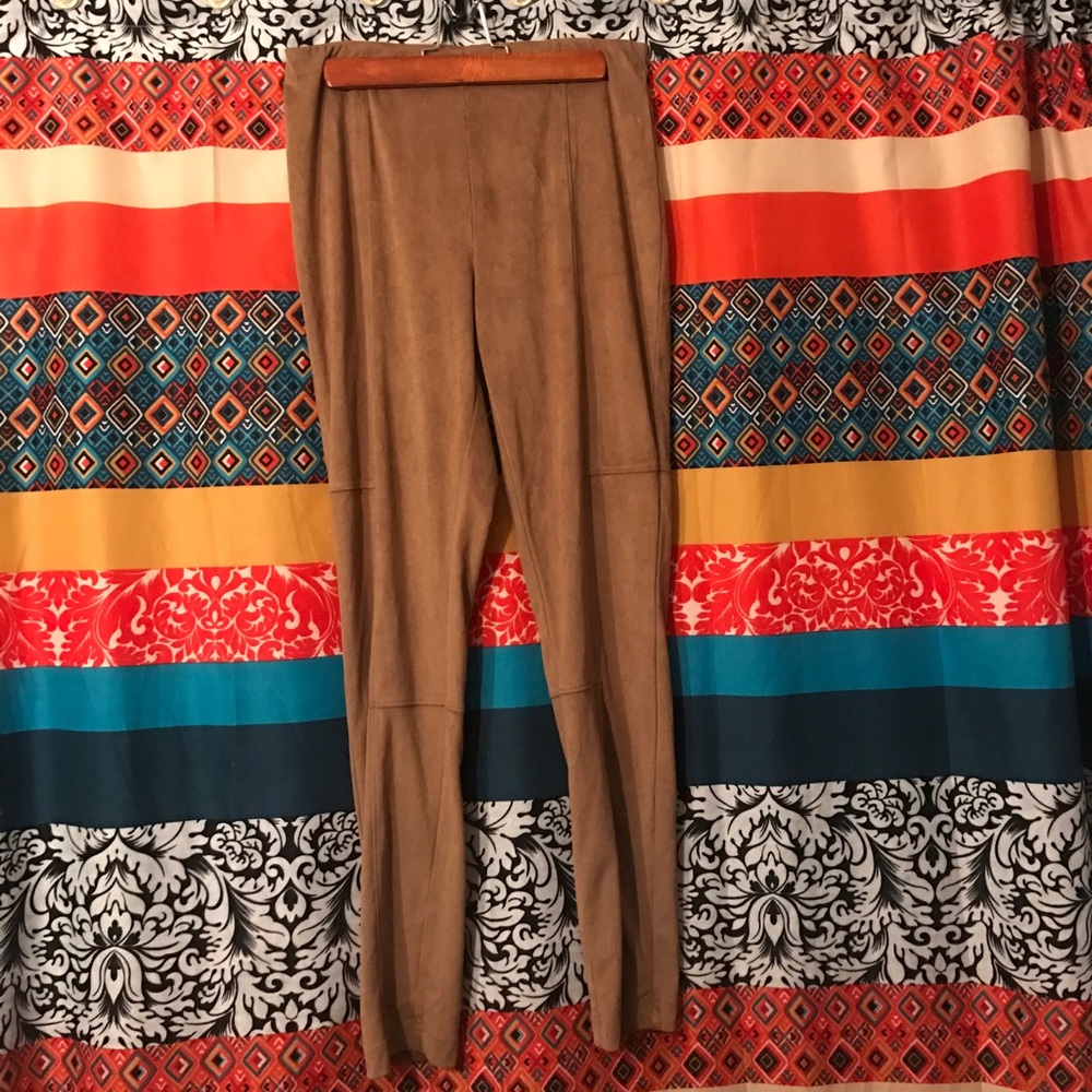 Taupe Suede Leggings