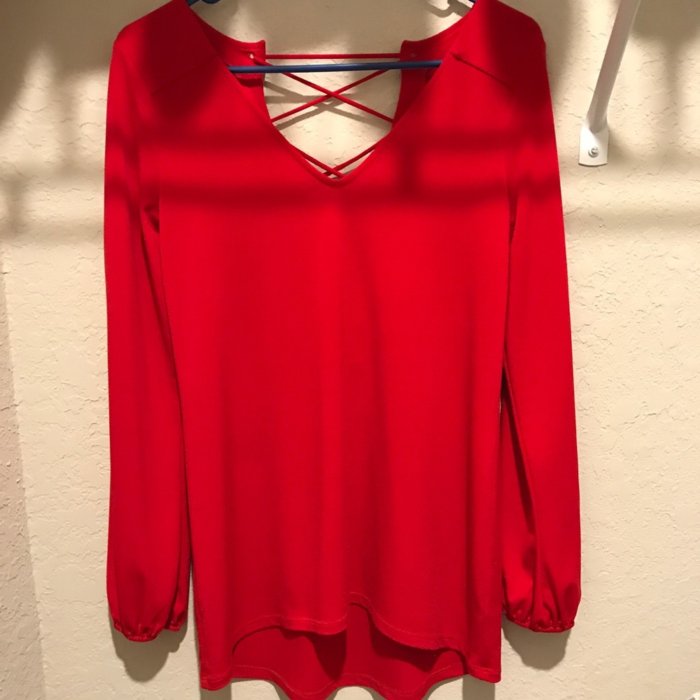 NEW Express Zigzag Open Back Blouse! Sz XS.