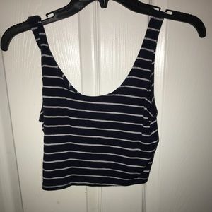 Striped tank top cropped