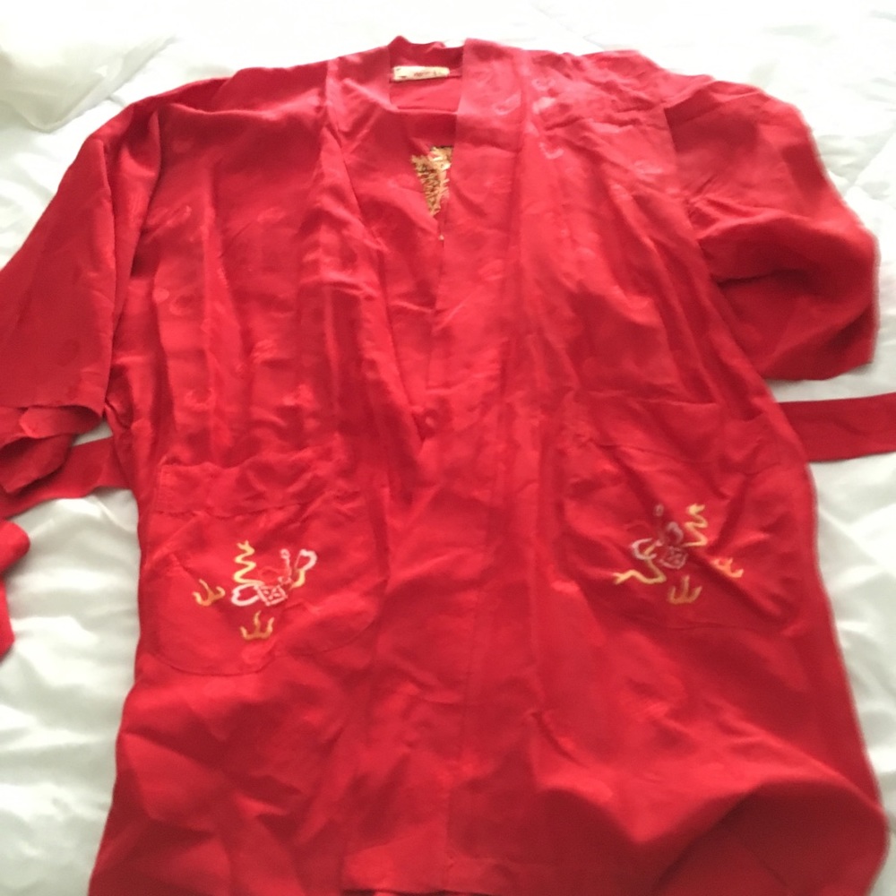 Silk kimono style robe from Shanghai China