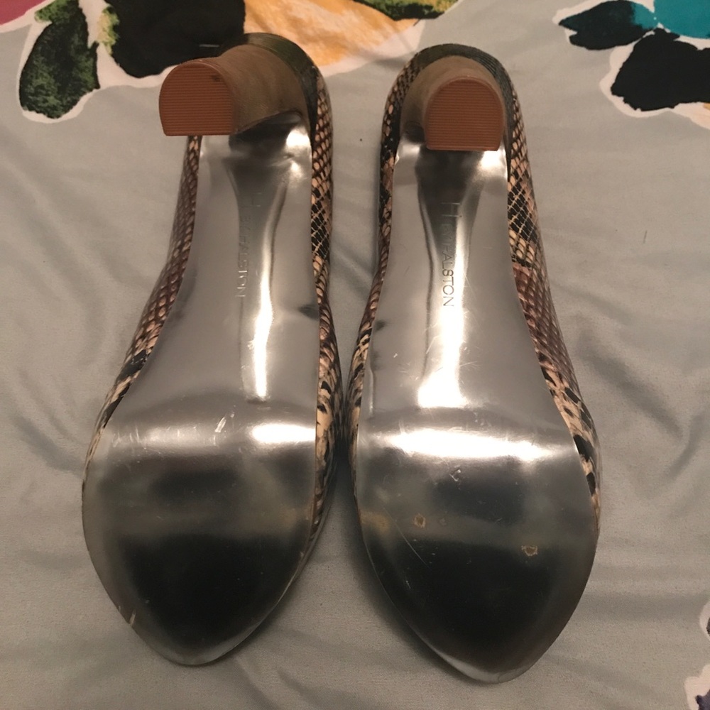 H by Halston Faux Snake Skin Chunky Heels - Picture 3 of 7
