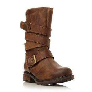 Steve Madden Kindell Brown Leather Boots, Sz 6.5