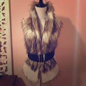 Zara faux fur vest