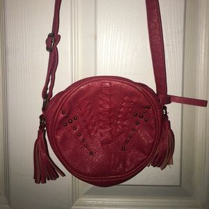Red leather crossbody