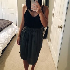 MADEWELL Silk Midi Skirt