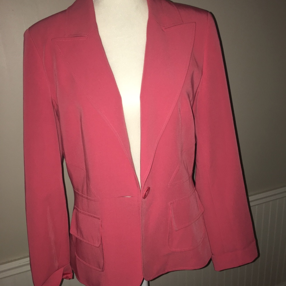 Coral blazer.