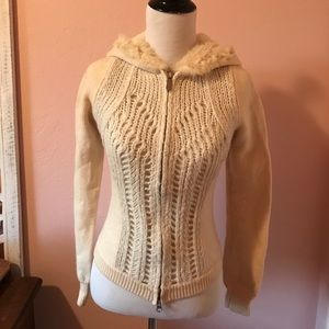 Armani Exchange jacket with faux fur hood lining