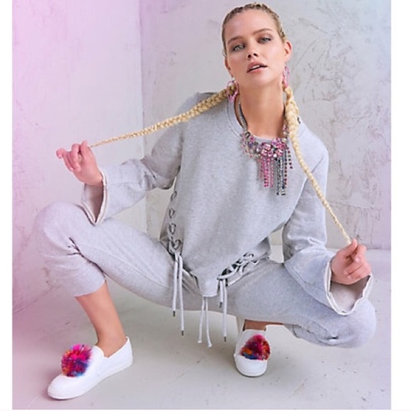 Betsey Johnson Yoga Pullover Sweatshirt - Picture 1 of 8