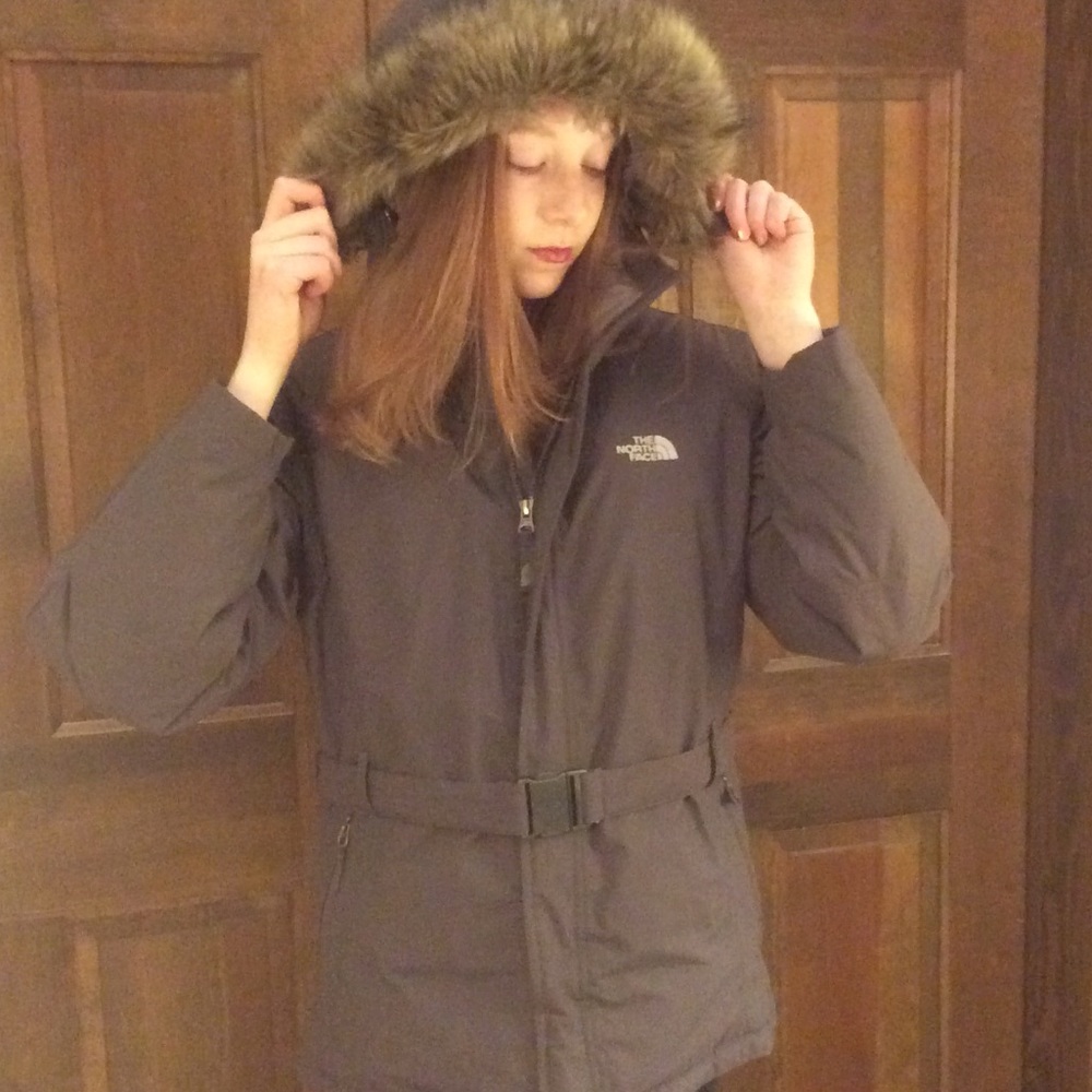 HyVent 550 goose down North Face gray jacket