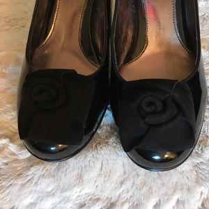 Sofft Black Patent Leather Heels