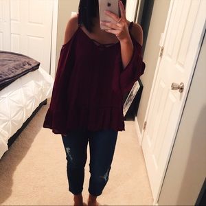Cold shoulder blouse