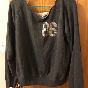 Vs pink off the shoulder sweater