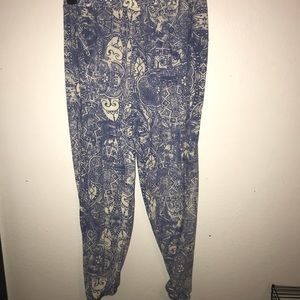Blue boho pants