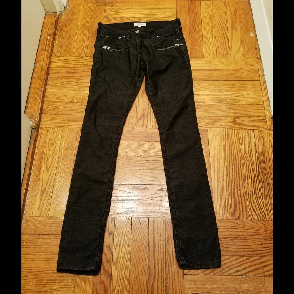 Etoile Isabel Marant  Black corduroy Moto pants - Picture 3 of 8