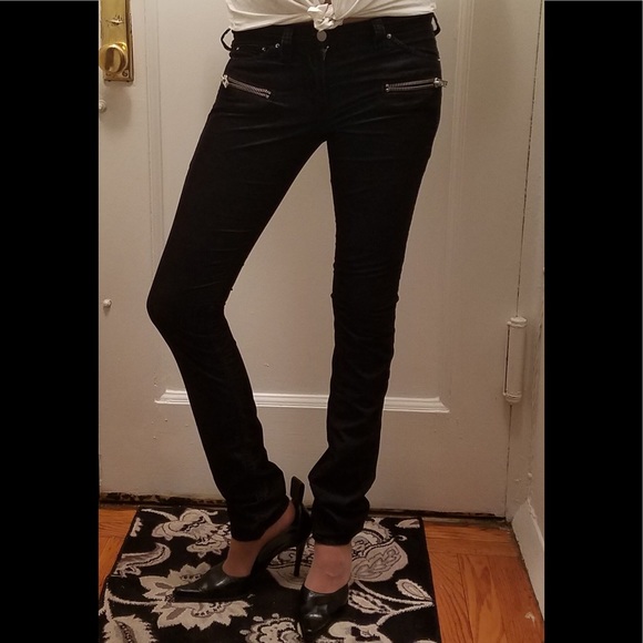 Etoile Isabel Marant  Black corduroy Moto pants - Picture 6 of 8