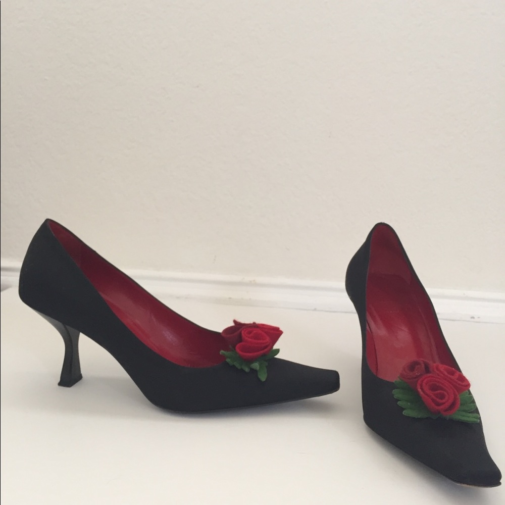 MOSCHINO BLACK FABRIC SHOES