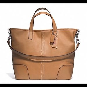 EUC Coach Hadley Leather Duffel Handbag in Natural