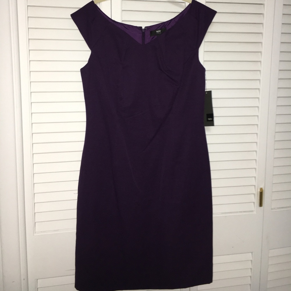 NWT Mossimo Purple Fitted Dress Size: 12