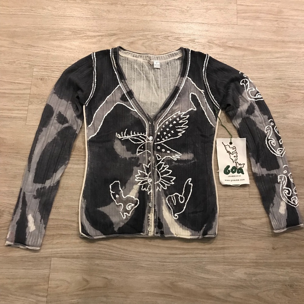 NEW 100% Cashmere Cardigan Beautifully Embroidered