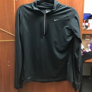 Nike Dri fit black half zip jacket medium