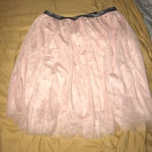 Pink tulle skirt