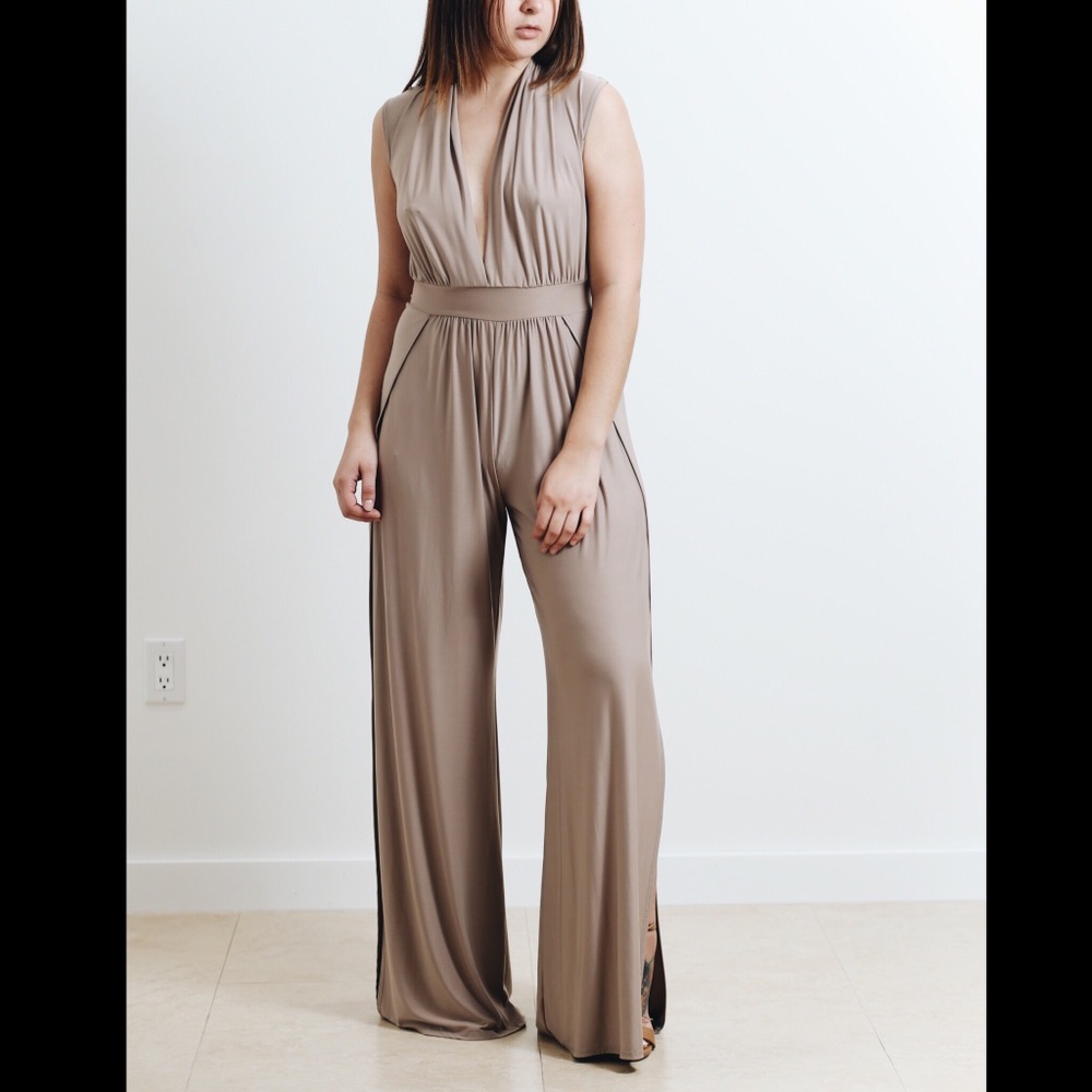 Taupe Elastic Jumper
