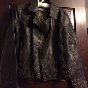 Leather-look Moto Jacket