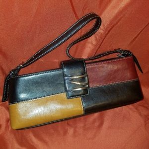 Multi colored very small shoulder purse