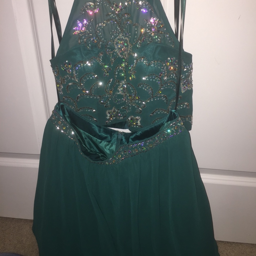 SUPER CUTE TWO PIECE TURQUOISE DRESS!!! - Picture 2 of 3
