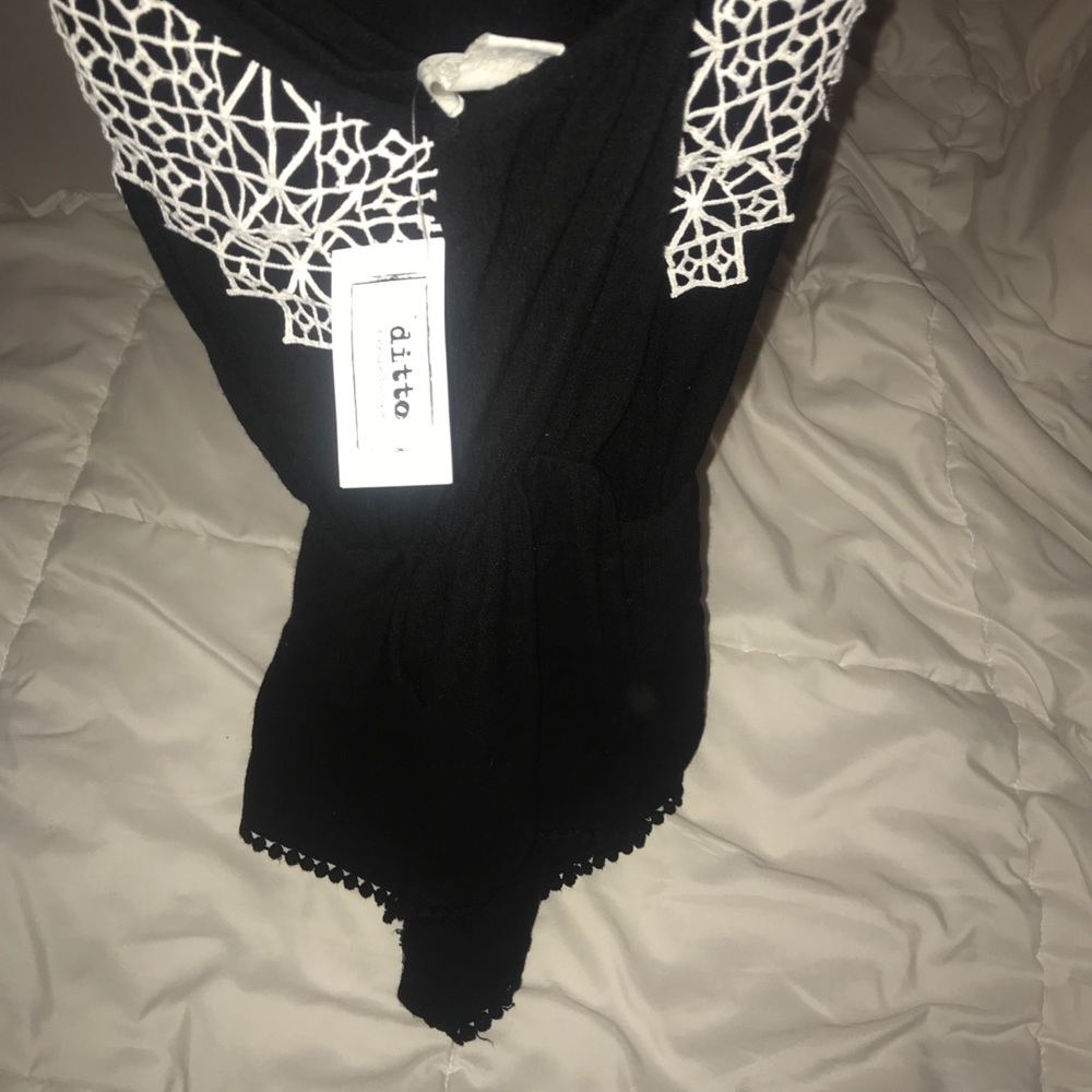 Black and white romper