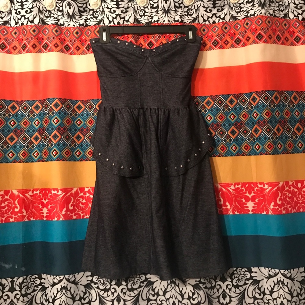 Strapless Denim Dress