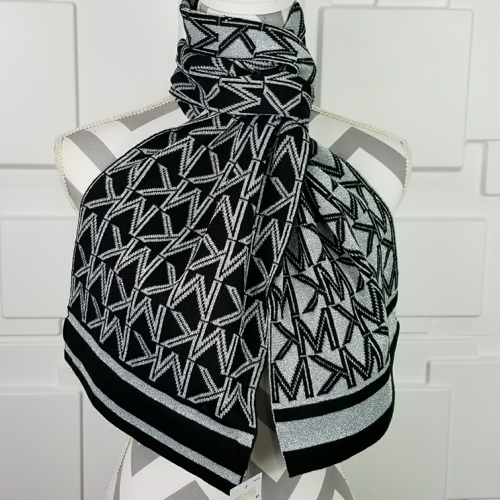 MICHAEL KORS Metallic SCARF BLK/silver - Picture 2 of 3