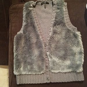 BCBG fur vest