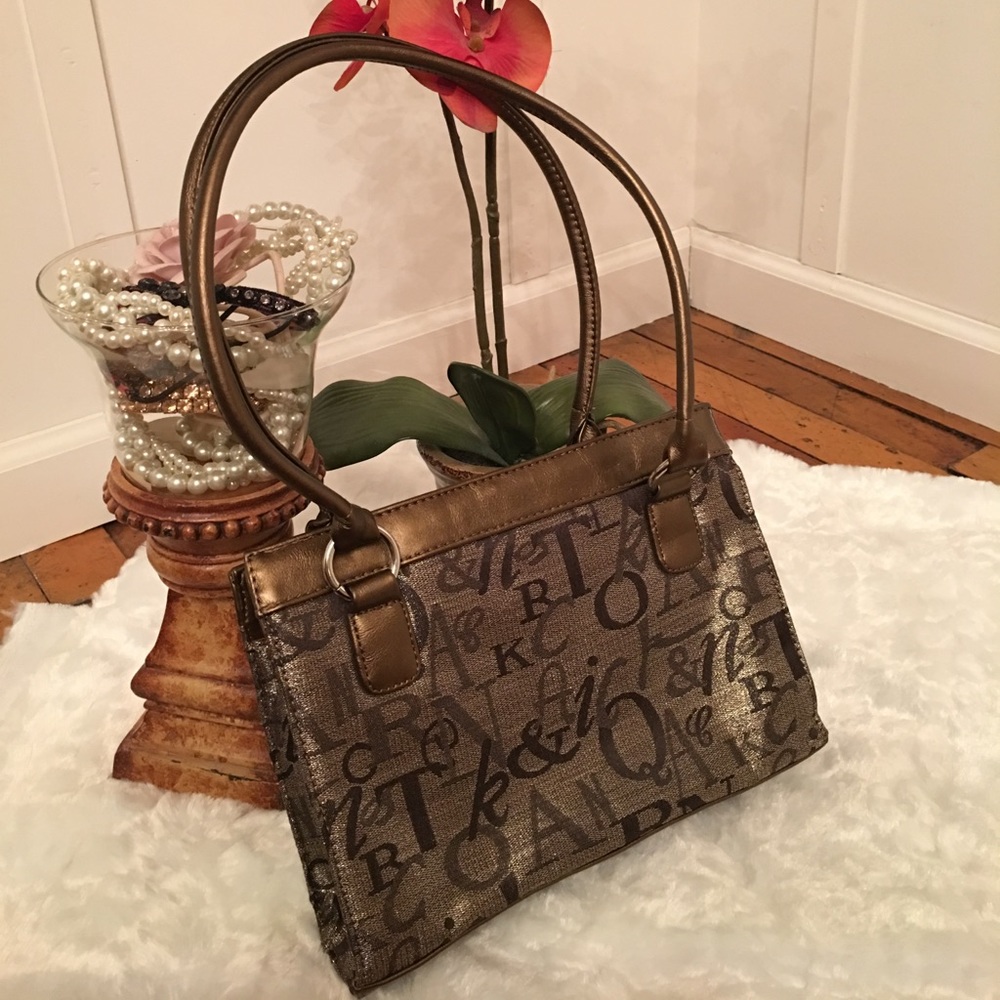 Bronze Purse with Script