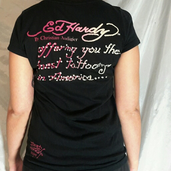 Ed Hardy gem tattoo tiger tee - Picture 2 of 2