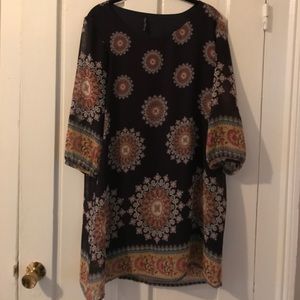 Navy blue - Lose fitting dress