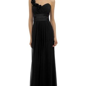 Bill Levkoff black bridesmaid dress. Style #334