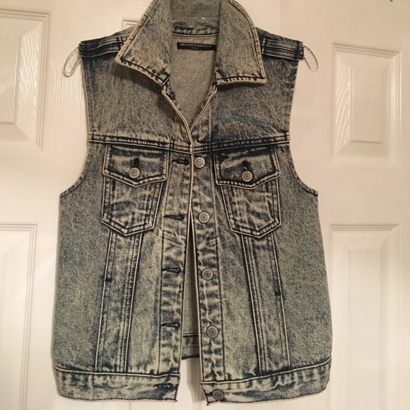 Acid washed denim vest - Picture 1 of 1