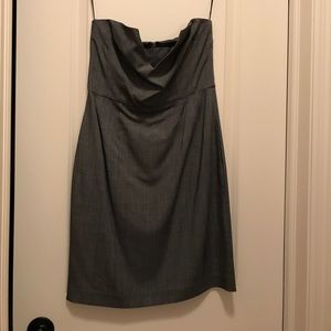 Intermix Privee strapless sweetheart grey dress S